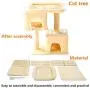 Jueapu Cat Tree Cat Climbing Frame Luxury cat Tower Cat Nest Cat House A Stable Play House with 2 Large Condominiums Suitable for Pets to Rest and Play Jueapu Cat Tree Cat Climbing Frame Luxury cat Tower Cat Nest Cat House A Stable Play House with 2 Large Condominiums Suitable for Pets to Rest and Play