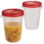 Rubbermaid TakeAlongs Twist & Seal Food Storage Containers, Tint Chili, 4 Cup, 2 Count FG7L0800FCLR