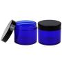 Beauticom 2 oz./ 60 Grams/ 60 ML (Quantity: 36 Packs) Thick Wall Round COBALT BLUE Plastic LEAK-PROOF Jars Container with BLACK Lids for Cosmetic, Lip Balm, Creams, Lotions, Liquids