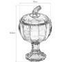 AXTG Candy Jar,Glass Storage with Lid Candy Jar Biscuit Box Containers Give Your Child The Best Gift,A