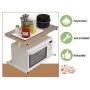 Naiflowers 2 Tier Kitchen Storage Shelf Microwave Storage Rack Oven Standing Spice Rack Kitchen Countertop Storage Organizer, Spice Bottle Jars Rack Holder, 23.6×13.8inch (Brown)