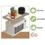 Naiflowers 2 Tier Kitchen Storage Shelf Microwave Storage Rack Oven Standing Spice Rack Kitchen Countertop Storage Organizer, Spice Bottle Jars Rack Holder, 23.6×13.8inch (Brown)