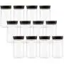 Fasmov 12 Pack 12.5 oz Clear Oval Plastic Jars for Kitchen & Household Storage of Dry Goods, Peanut Butter, and More Fasmov 12 Pack 12.5 oz Clear Oval Plastic Jars for Kitchen & Household Storage of Dry Goods, Peanut Butter, and More