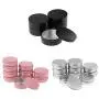 25 Stück (20 Stück x 60 ml + 5 Stück x 100 ml) Runde Silber-, Rosa- und Schwarze Aluminium Metalne Töpfe Behälter Behälter mit Sicheren Deckeln