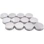 U-Pack 12 pieces of French Square Glass Spice Bottles 6 oz Spice Jars with Silver Metal Lids, Shaker Tops, and Labels by U-Pack