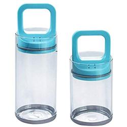 Xigeapg 2Pcs Pull Type Glass Food Storage Bottlevacuum Sealed Can Heat Resistant Miscellaneous Grains Storage Tank Storage Cup Candy Jar