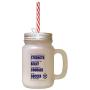 Navy Trade Weakness Strength Doubt Belief Trade Fear For Frosted Glass Mason Jar With Straw