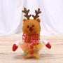 NUOBESTY 3pcs Christmas Candy Jar Food Storage Container Christmas Reindeer Elk Clear Plastic Gift Bottle Holder Container Box Xmas Holiday Party Decoration Ornament