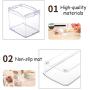 Clear Acrylic Seasoning Box Set, Premium Condiment Spice Jar With Lid And 4 Serving Spoons Portable Spice Storage Canister