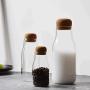 1Pc Glass Jars Food Storage Bottle Heat Resistant Milk Juice Jars Transparent Storage Can Sealed Tea Coffee Home Organization 20,S