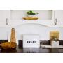 Metal Bread Box - Countertop Space-Saving, Extra Large, High Capacity Bread Storage Bin for your Kitchen - Holds 2+ Loaves - White with Bold BREAD Lettering