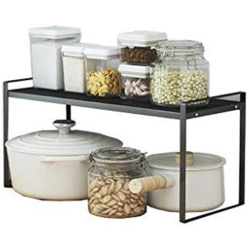 Shelf Organizer Kitchen Organization Metal Spice Rack Under Sink Freestanding Shelf Countertop Seasoning Jars Storage Stackable Holder Display For Cabinet Pantry Shoe Rack (Size : 50.7x20.5x24cm)