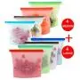 Silicone Bags Reusable Silicone Food Bag Reusable Sandwich Bags Reusable Ziplock Bags Silicone Storage Bags Silicon Containers Plastic Conteiner Freezer Gallon Size Zip Snack Lunch Sous Vide