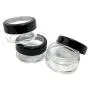 Klare Plastik-Aufbewahrungsbox mit schwarzem Randdeckel, Reisegröße 10 g (Pack von 5)