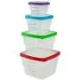 Ensemble de 8 contenants de rangement en plastique à empiler – Couleurs assorties – Idéal pour les restes et la préparation de repas – 4 tailles pour un usage polyvalent. Ensemble de 8 contenants de rangement en plastique à empiler – Couleurs assorties – Idéal pour les restes et la préparation de repas – 4 tailles pour un usage polyvalent.
