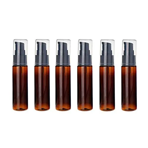 6PCS Flacons Remplissables de 30ml/1oz en Plastique avec Bouchon Transparent pour Cosmétiques, Crèmes, Potions, Contenants de Rangement – Idéal pour Crèmes Faciales, Émulsions, Huiles Essentielles (Marron) 6PCS Flacons Remplissables de 30ml/1oz en Plastique avec Bouchon Transparent pour Cosmétiques, Crèmes, Potions, Contenants de Rangement – Idéal pour Crèmes Faciales, Émulsions, Huiles Essentielles (Marron)
