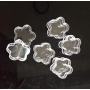 Healthcom 50 Pcs 4 Gram Plum Flower Shaped Empty Clear Jars Cosmetic Makeup Plastic Pot Jar 4 ML Refillable Cosmetic Container Samples with Lid Travel Container Case for Lotion Cream Eye Shadow Powder