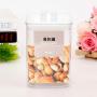 6PC Plastic BPA Food Storage Container Kit Kitchen Tool White Lids Jar Lid-Lock, Seal storage Jar Liquid/Dried Fruit Storage Canister