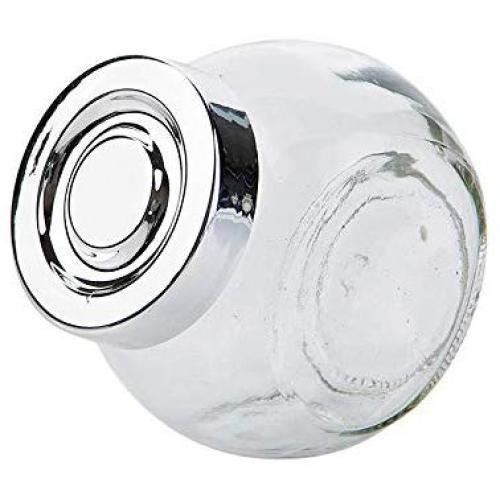 HOMELUNY Pack of 5 Kitchen with Lids Airtight Jars Clear Glass Storage Jars Storage Containers for Candy, Cookie, Rice, Sugar,Flour,Snacks Keeping Food Dry & Fresh