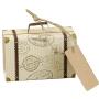Transer 20Pcs Mini Suitcase Kraft Paper Candy Storage Box Container Favors Sweets Boxes Gift for Wedding, Birthday Party, Baby Shower (Khaki)