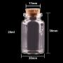 30x50x17mm 20ml Transparent Glass Spice Candy Bottles Jars With Cork Stopper Container Compatible For Wedding Gift,24pcs