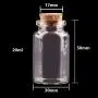 24 Stück 10 ml 15 ml 20 ml 25 ml 30 ml Niedrige Glaskaraffen mit Korkstopfen, leere Gewürzkaraffen, Glasbehälter für DIY-Basteln und Glasflaschen