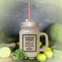 Maroon Dream Your Biggest Dreams Then Wake Up Chase Them Frosted Glass Mason Jar With Straw