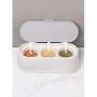 Removable and easy to clean with cover Seasoning b Seasoning Rack Spice Pots Box Storage Container Condiment Jar Condiment Cruet Bottle Spice Jar Set Dustproof And Good Sealing Kitchen Tool