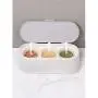 Entfernbare und leicht zu reinigende Schüssel mit Deckel, Gewürzregal, Gewürzbehältnisse, Box, Staurahtopf, Soßenbehälter, Cruet-Flaschen, Gewürzglas-Set, staubdicht und guter Verschluss, Küchengerät