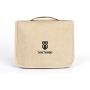 SacSage Hanging Travel Toiletry Bag for Women and Men, Waterproof Portable Shower Bag, Built-in Quality Hook, Bathroom and Cosmetic Makeup Organizer Bag (Beige)