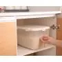 HOMELUNY Set von 4 Küchen Luftdichte Reis-Aufbewahrungsgläser, Feuchtigkeitsdicht, für Zuhause, 20 kg Groß, Klar für Reis, Zucker, Mehl, Snacks – Lebensmittel trocken und frisch aufbewahren