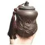 HOUSIYU Candy Jar Purple Sand Ceramic Tea Jar Sealed Can with Lid Embossed Candy Self-Service Jar for Home and Kitchen Storage, 400ML HOUSIYU Candy Jar Purple Sand Ceramic Tea Jar Sealed Can with Lid Embossed Candy Self-Service Jar for Home and Kitchen Storage, 400ML