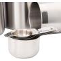 Beautiful Canisters Sets for the Kitchen Counter, 8-Piece Stainless Steel, Medium Sized with Glass Lids and Measuring Cups - SilverOnyx Tea Coffee Sugar Flour Canisters - 8pc Glass Lids