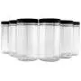 32oz Clear Plastic Jars with Black Ribbed Lids (6 pack): BPA Free PET Quart Size Canisters for Kitchen & Household Storage of Dry Goods, Peanut Butter, and More 32oz Clear Plastic Jars with Black Ribbed Lids (6 pack): BPA Free PET Quart Size Canisters for Kitchen & Household Storage of Dry Goods, Peanut Butter, and More