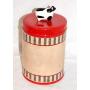 NEW 8.5" CERAMIC COW LID WHEAT STRAW FLOUR VINTAGE LOOK CANISTER STORAGE CONTAINER JAR HOLDER