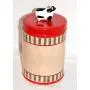 Neuer 8,5 Zoll Keramik-Muh-Hut-Behälter im Strohhutstil, Vintage-Speicherbehälter, Lagerbehälter, Jar Holder