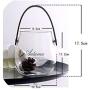Unique Chic Nordic Glass Storage Jar Bottle With Leather Handle Minimalist Desk Storage Bottle Organizer Flower Vase Container,S Black Autumn