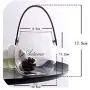 Unique Chic Nordic Glass Storage Jar Bottle With Leather Handle Minimalist Desk Storage Bottle Organizer Flower Vase Container,S Black Autumn Unique Chic Nordic Glass Storage Jar Bottle With Leather Handle Minimalist Desk Storage Bottle Organizer Flower Vase Container,S Black Autumn