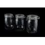 Zeckos 1, 2, 3 Vintage Look Glass Storage Jars Three Piece Set