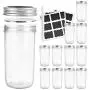 Bouteilles en verre Betrome 22 OZ à large goulot, 12 pack avec couvercles étanches et anneaux pour salades, confitures, miel, aliments, épices, cadeaux de fête, cadeaux de baby shower, cadeaux de mariage Bouteilles en verre Betrome 22 OZ à large goulot, 12 pack avec couvercles étanches et anneaux pour salades, confitures, miel, aliments, épices, cadeaux de fête, cadeaux de baby shower, cadeaux de mariage