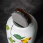 Foylome Set of 4 Hand Drawn Flower Tea Can Kitchen Canister Set with Wood Lids Sugar, Coffee, Flour or Food Storage Jar