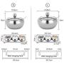 DUDDP Storage Spice lar set Spice Jar Set Stainless Steel Sugar Bowl with Lid and Spoon, 3 Stainless Steel Salt Bowl Spice Jars Set, Condiment Pots with Holder (Color : L)