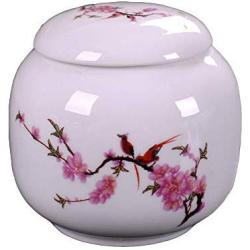 Mini Tea tin,Ceramic Moisture-proof Tea Storage jars Tea caddy For Spices Candy Coffee Cookie Nuts-G 8x8cm(3x3inch)