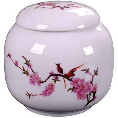 Mini Tea tin,Ceramic Moisture-proof Tea Storage jars Tea caddy For Spices Candy Coffee Cookie Nuts-G 8x8cm(3x3inch)