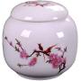 Mini Tea tin,Ceramic Moisture-proof Tea Storage jars Tea caddy For Spices Candy Coffee Cookie Nuts-G 8x8cm(3x3inch)