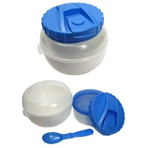The Breakfast Bucket: Travelable Cereal and Milk Container with Spoon The Breakfast Bucket: Travelable Cereal and Milk Container with Spoon