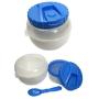 The Breakfast Bucket: Travelable Cereal and Milk Container with Spoon