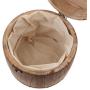 Big Wood Barrel Tea Can Lidded Canister Sugar Bean Coffee Flour Storage Jar - L