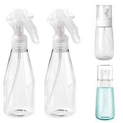 Spray Bottles Newpow Portable Family 4 Pack (7oz & 2.5oz) Durable Hard Plastic, Corrosion-Resistant, Leak-Proof Design, Suitable for Multiple Liquids