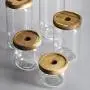 Bocal en verre transparent avec couvercle en bois - Récipient de rangement pour céréales, café, thé, 500 ml Bocal en verre transparent avec couvercle en bois - Récipient de rangement pour céréales, café, thé, 500 ml